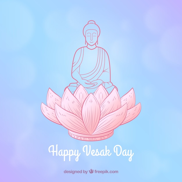 Vector fondo de feliz día de vesak