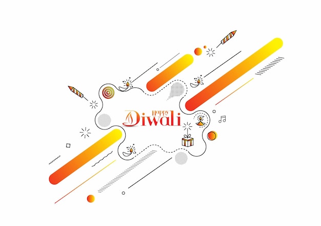 Fondo feliz de Diwali, ilustración vectorial.