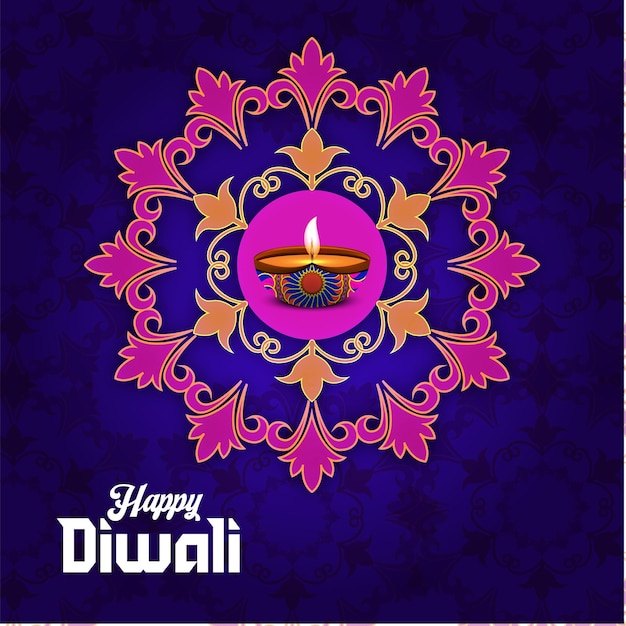 Fondo feliz festival de diwali y diseño de publicación en redes sociales