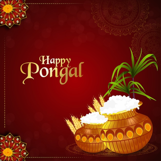 Fondo feliz festival pongal del sur de la india