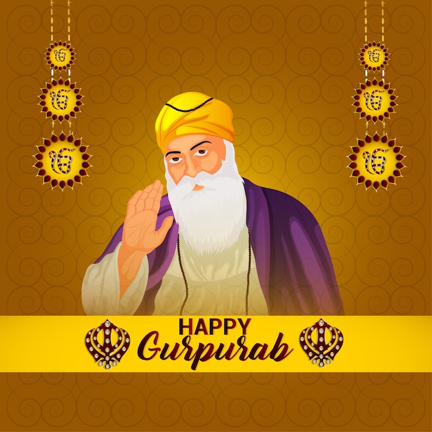 Fondo feliz guru nanak jayanti