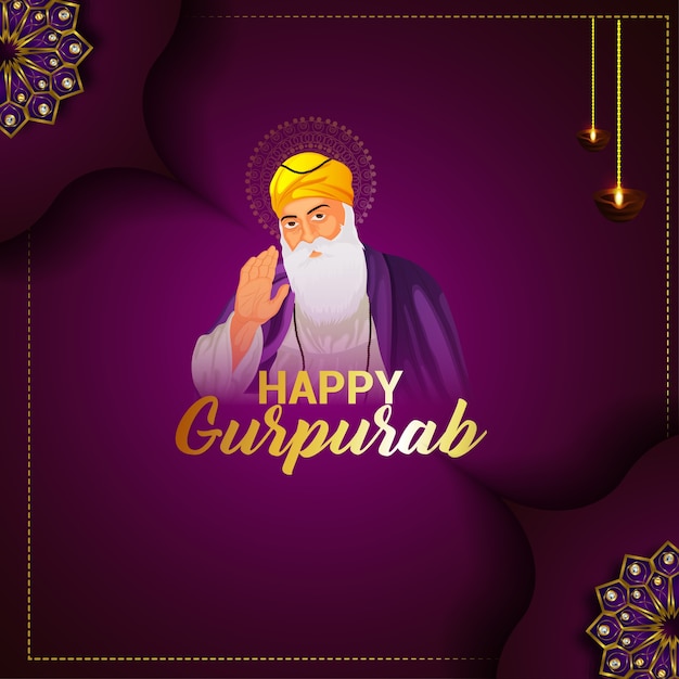 Fondo feliz guru nanak jayanti