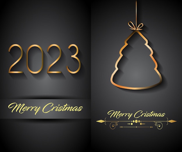 Fondo de Feliz Navidad 2023 para sus invitaciones de temporada, carteles de festivales, tarjetas de felicitación