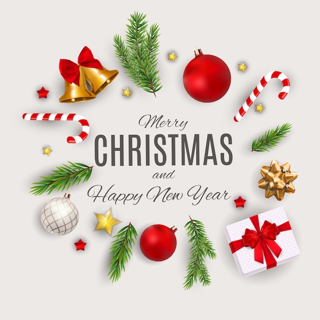 Fondo de feliz navidad y año nuevo