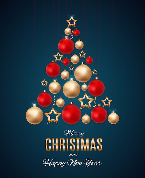 Fondo de feliz navidad y año nuevo