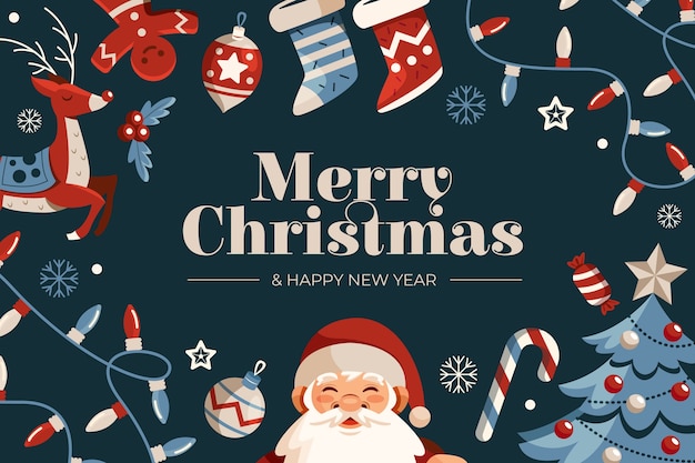 Fondo feliz Navidad y año nuevo
