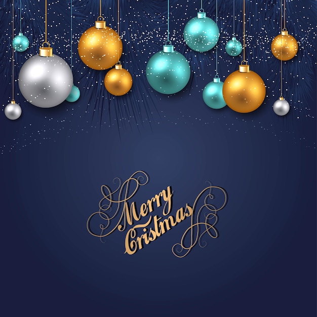 Fondo de feliz Navidad Diseño de carteles o pancartas de vacaciones de invierno en un estilo moderno y realista