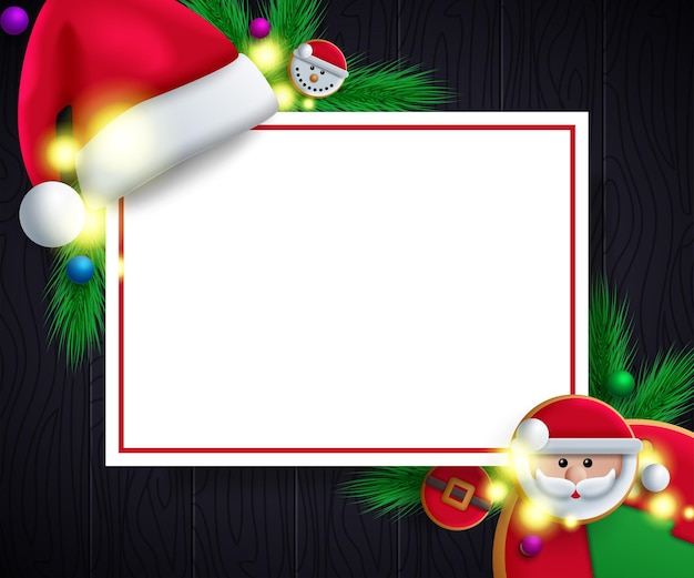 Fondo de feliz Navidad con elemento de Navidad ilustración vectorial