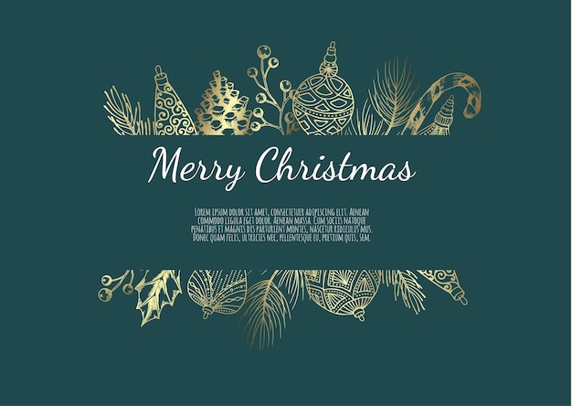 Fondo de feliz Navidad con elemento de Navidad.