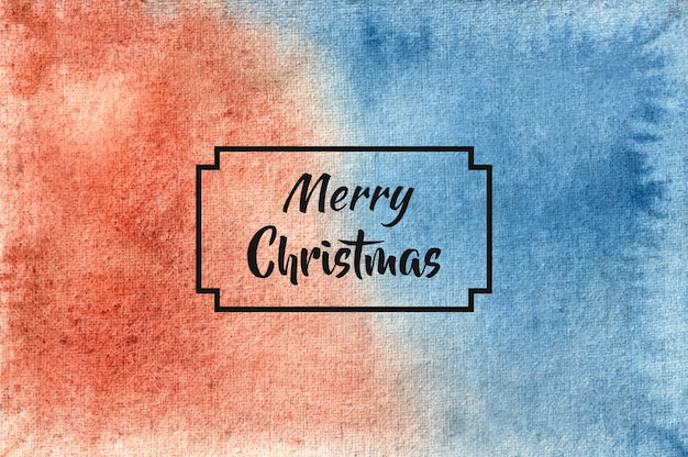 Fondo de feliz navidad en estilo acuarela