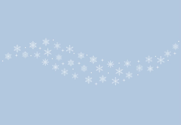 Fondo de feliz Navidad y feliz año nuevo con árbol de Navidad hecho de copos de nieve Ilustración vectorial