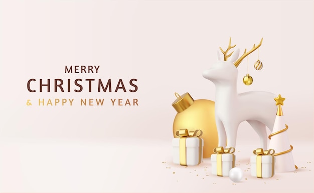 Fondo de feliz Navidad y próspero año nuevo