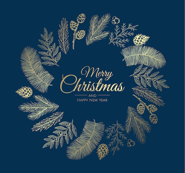 Fondo de feliz Navidad y próspero año nuevo
