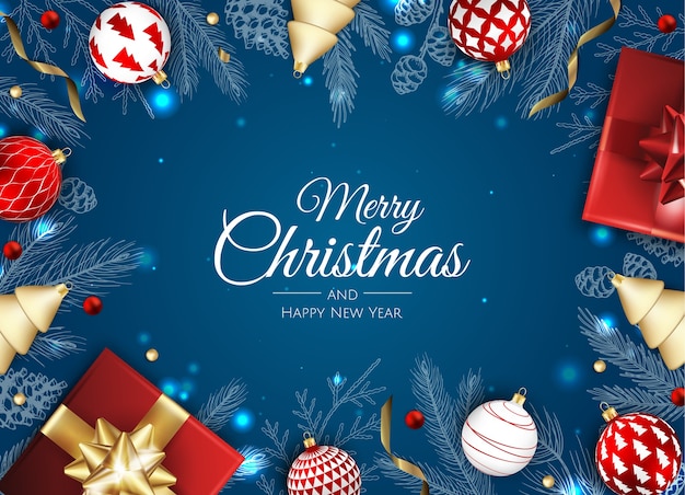 Fondo de feliz Navidad y próspero año nuevo