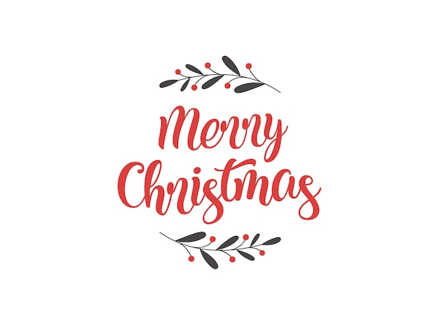 Fondo de feliz Navidad con tipografía