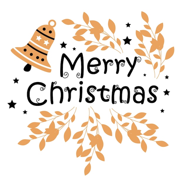 Fondo de feliz Navidad con tipografía
