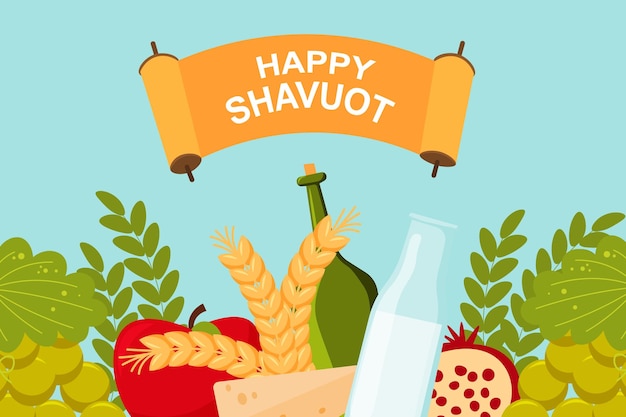 Vector fondo feliz shavuot