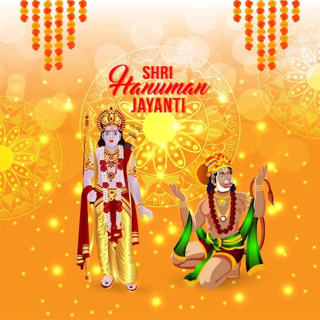 Fondo del festival indio shri hanuman jayanti