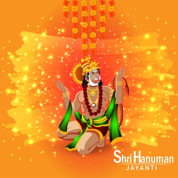 Fondo del festival indio shri hanuman jayanti