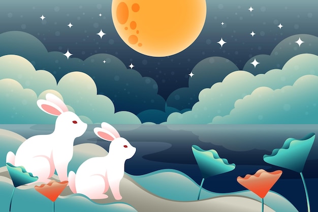 Fondo Del Festival Del Medio Otoño