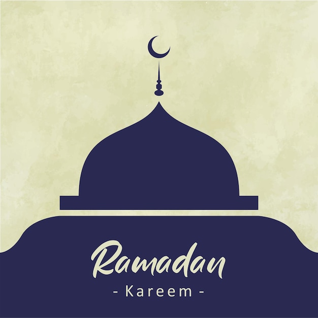 Fondo del festival de la mezquita ramadan kareem en estilo acuarela