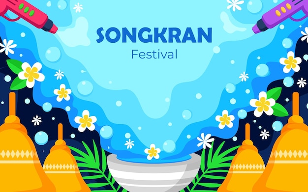 Vector fondo del festival songkran