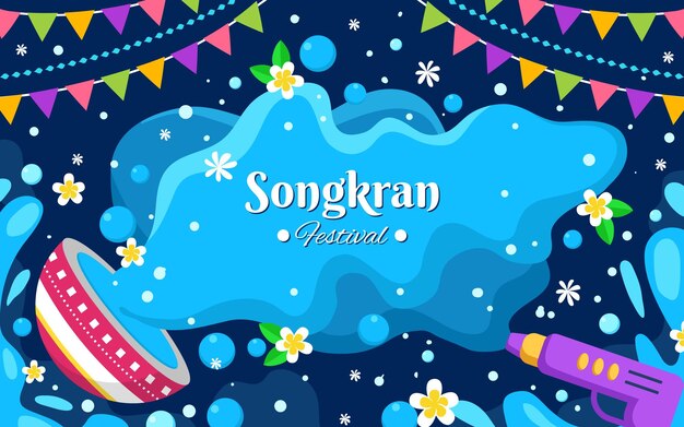 Fondo del festival Songkran