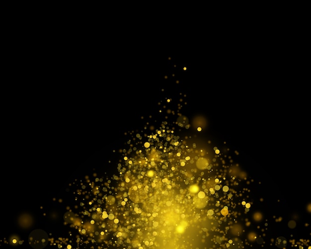 Vector fondo festivo abstracto bokeh oro