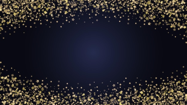 Fondo festivo de Navidad y año nuevo con brillo dorado de estrellas Ilustración vectorial