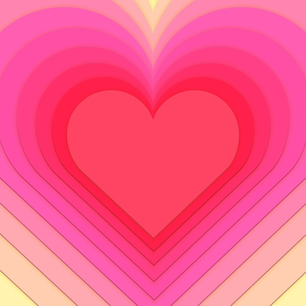 Fondo festivo para tarjetas de felicitación e invitaciones con corazones de varias capas.