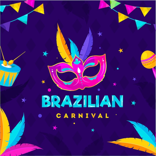 Fondo de fiesta de carnaval de Brasil.