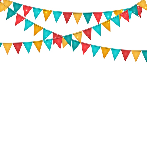 Fondo de fiesta con decoracion de banderas
