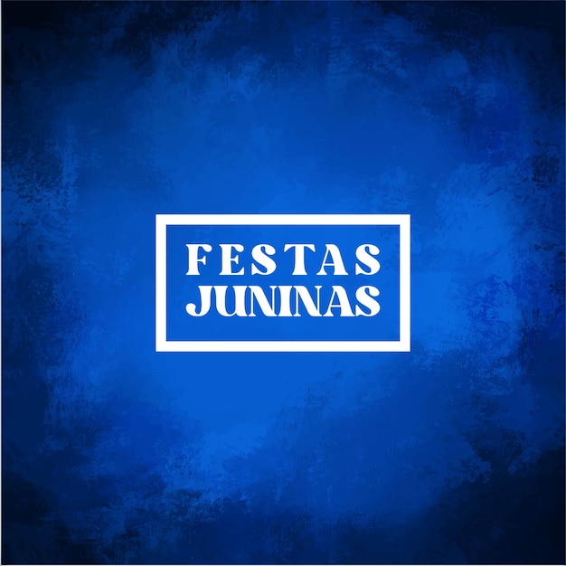 Fondo de fiesta junina en acuarela azul