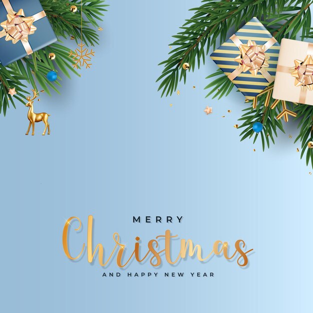 Fondo de fiesta de Navidad. Feliz año nuevo y feliz Navidad cartel plantilla. Ilustración vectorial