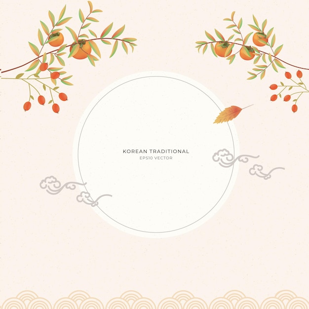 Fondo de fiesta tradicional coreana Chuseok