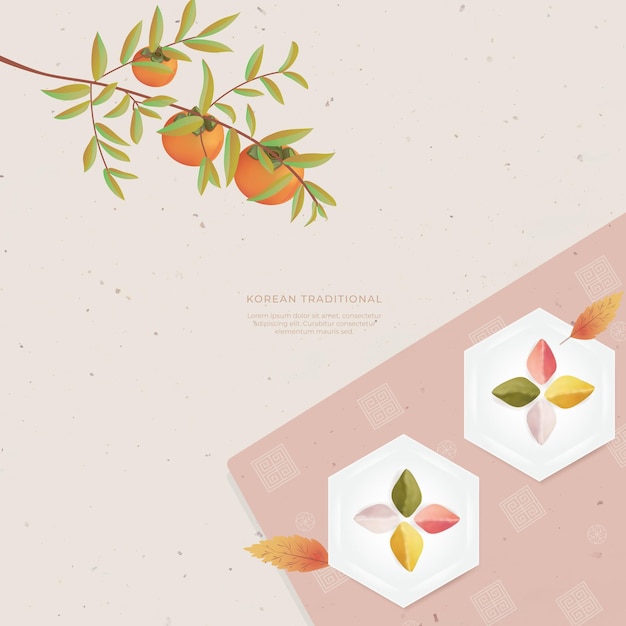 Fondo de fiesta tradicional coreana Chuseok