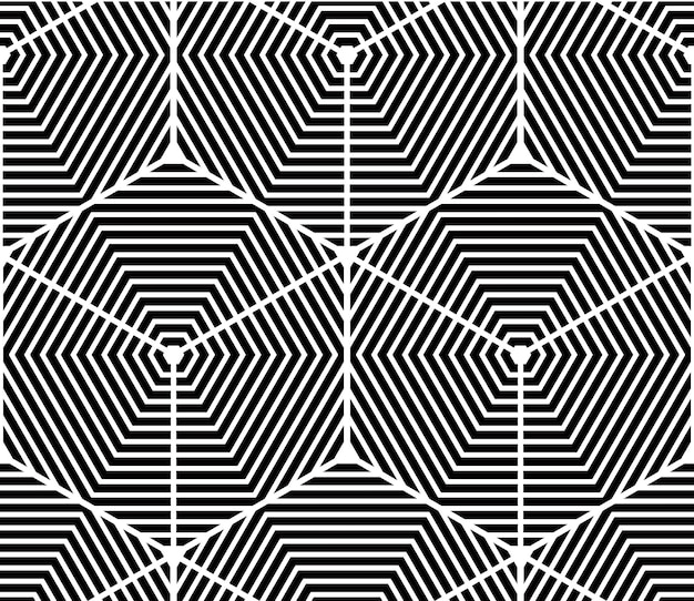 Fondo sin fin de vector abstracto contemporáneo, patrón repetido tridimensional. Adorno decorativo entrelazado gráfico.