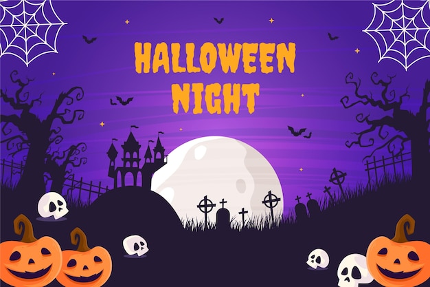 Fondo flat de halloween