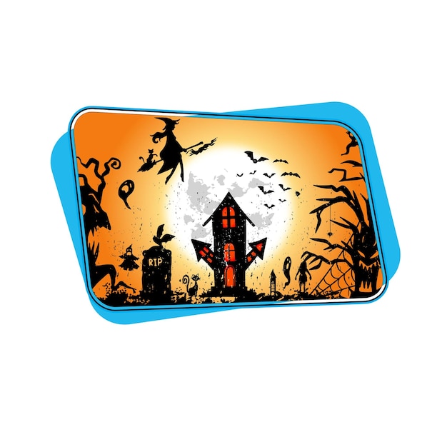 Vector fondo flat de halloween