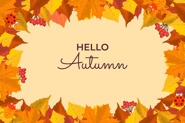 Fondo flat de otoño