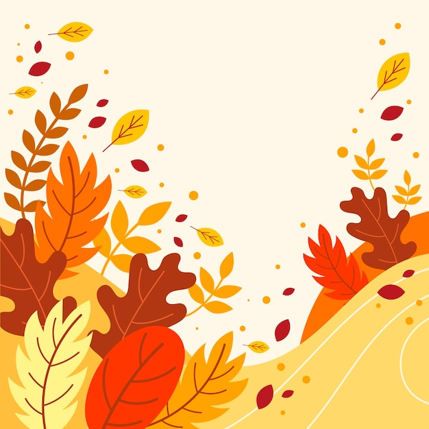 Fondo flat de otoño
