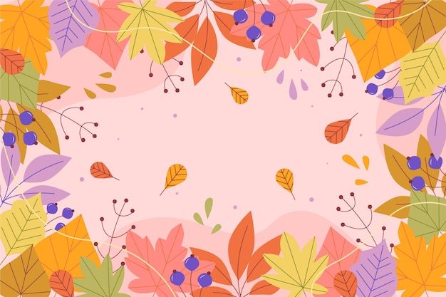 Fondo flat de otoño