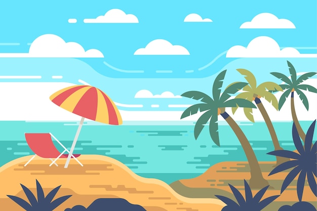 Fondo flat de verano