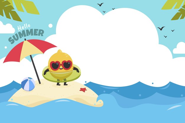 Fondo flat de verano