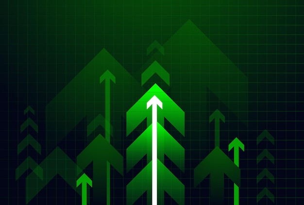 El fondo de la flecha verde