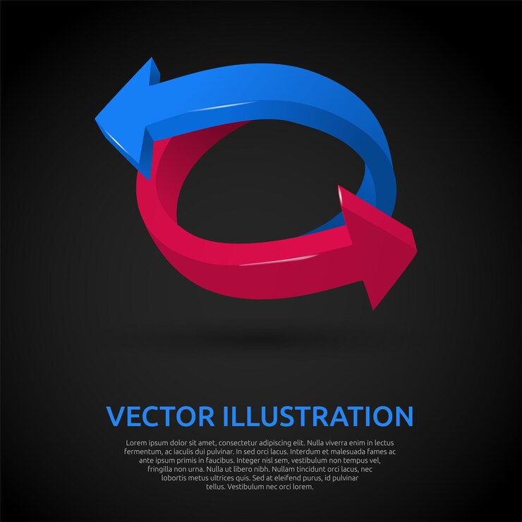 Vector fondo con flechas 3d ilustración vectorial