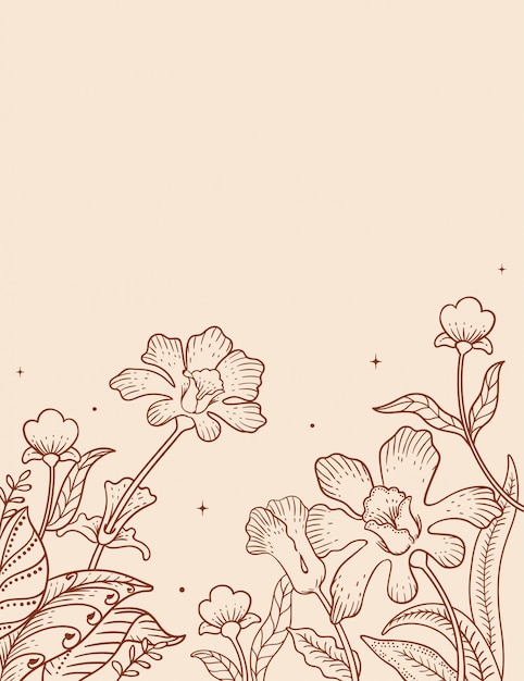 Vector fondo de flor de batik