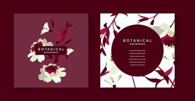 Fondo De Flor Botánica Colorida Minimalista