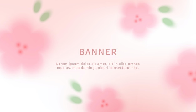 Fondo de flor de desenfoque degradado rosa