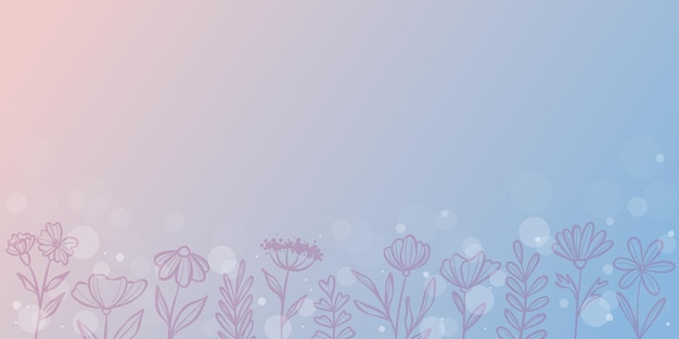 El fondo de la flor es un lindo estandarte pastel diseño de papel tapiz de primavera